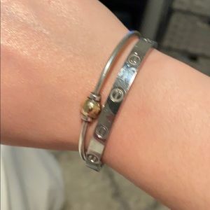 Silver love bracelet